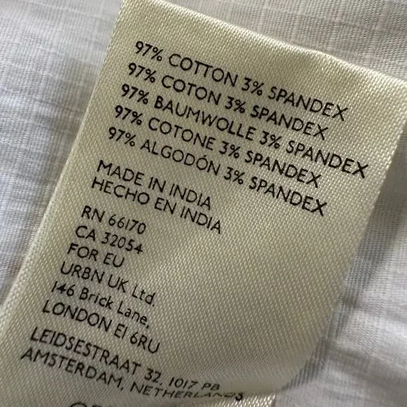 Free People floral mini dress strapless pleated spring summer cotton Medium - Picture 9 of 9